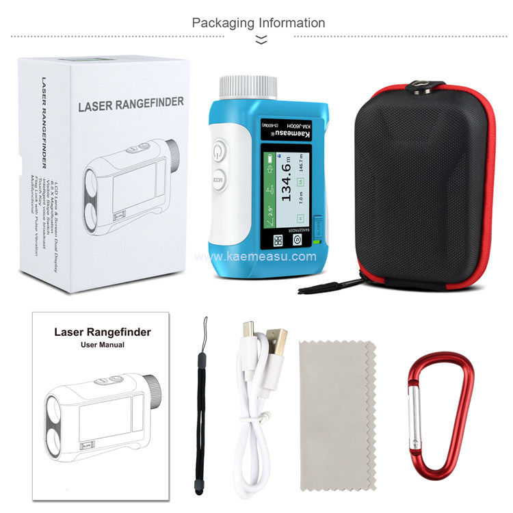 kaemeasu USB الشحن غولف مقياس المدى الشاشة الكبيرة ليزر مقياس المدى منحدر مفتاح قفل العلامة J1500