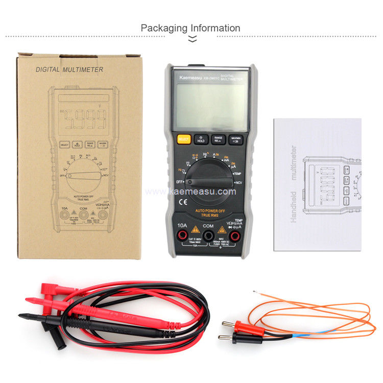 Kaemeasu 01C شاشة LCD Avometer عددي متعدد الكهرباء التيار المتردد التيار المتردد الجهد الحقيقي اختبار RMS