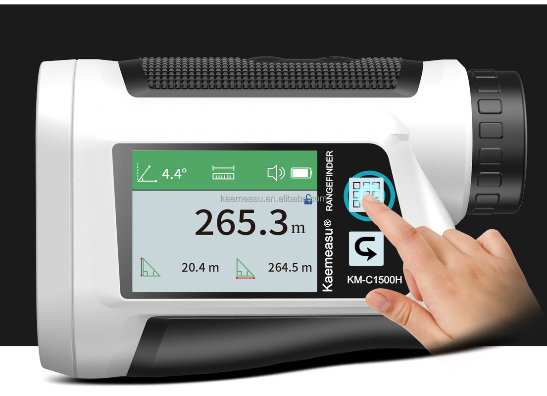 OEM 6x Rangefinder Laser Mounted Range Finder Golf Laser Range Finder بطارية الليثيوم قابلة لإعادة الشحن نوع اللمس الشاشة الملونة IP54