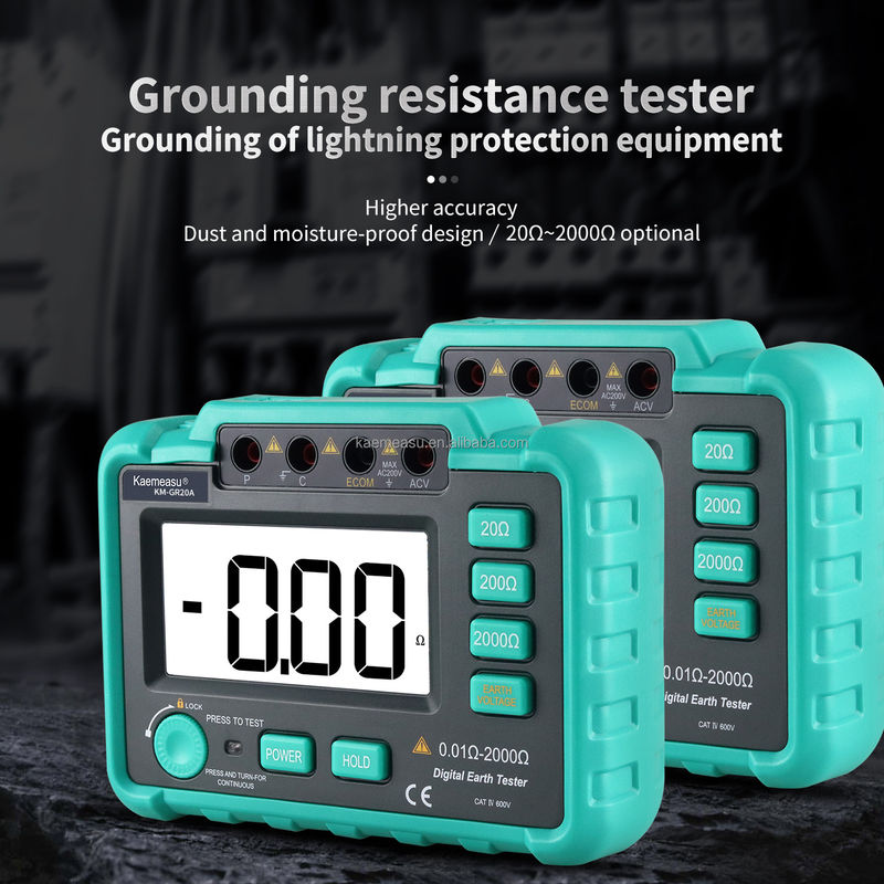 GR20A AC 200V اختبار مقاومة التربة Megohmmeter اختبار مقاومة الدائرة القياسية اختبار مقاومة الأرض