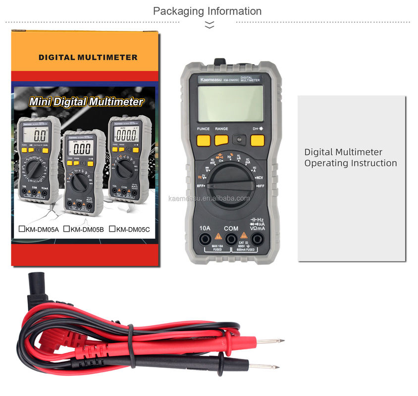 ميني محمول أوتو المدى Multitester 6000 يحتسب NCV الكهربائي الرقمية الذكية المعدات المتعددة مثالية للمحترفين