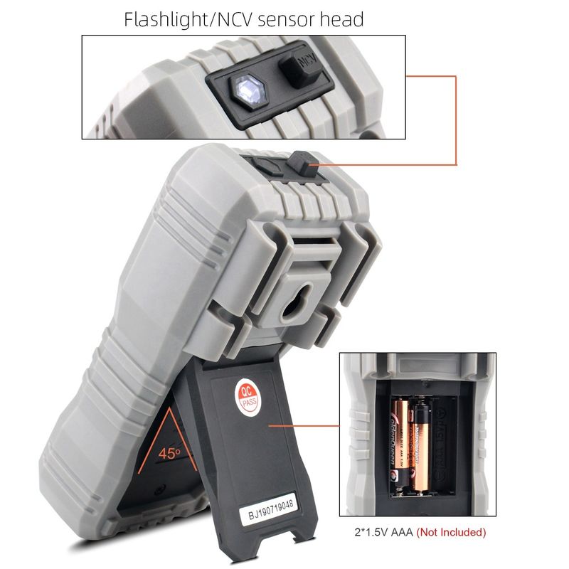 ملمتر رقمي مصغر DC/AC Ammeter Voltage Current Ohm Temperature T-rms عالية الدقة الكهربائي الملمتر الرقمي