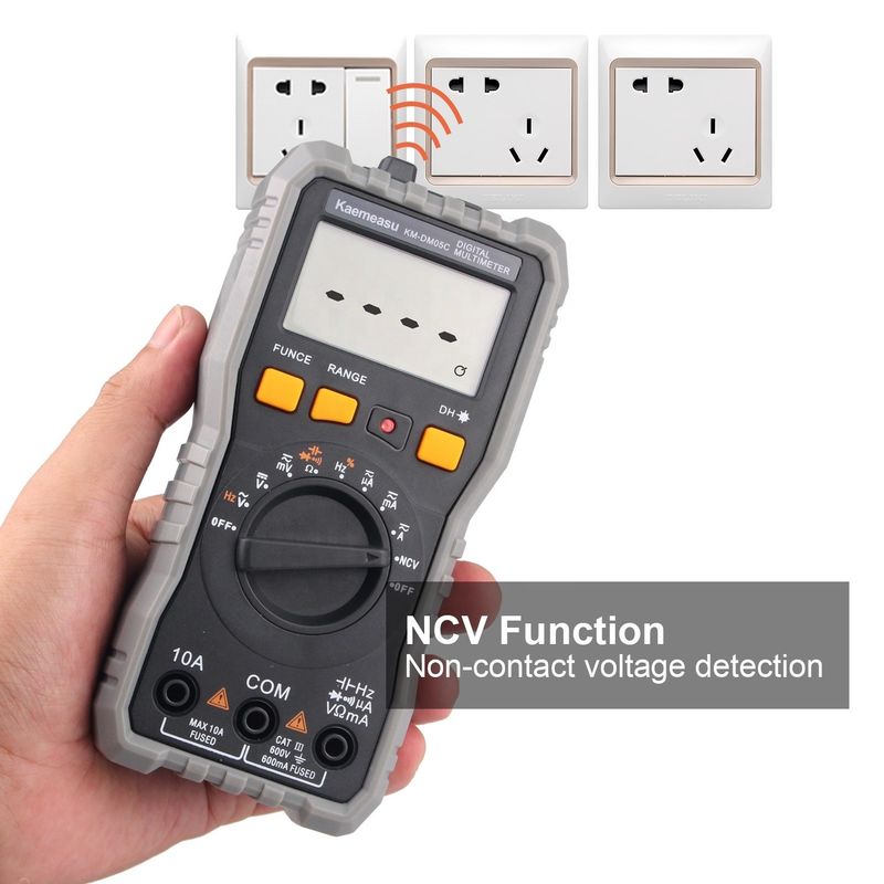 عداد متعدد الوظائف الرقمي الجيبي الكهربائي عداد عالمي دقة عالية DC / AC NCV RMS الحقيقي عدادات متعددة