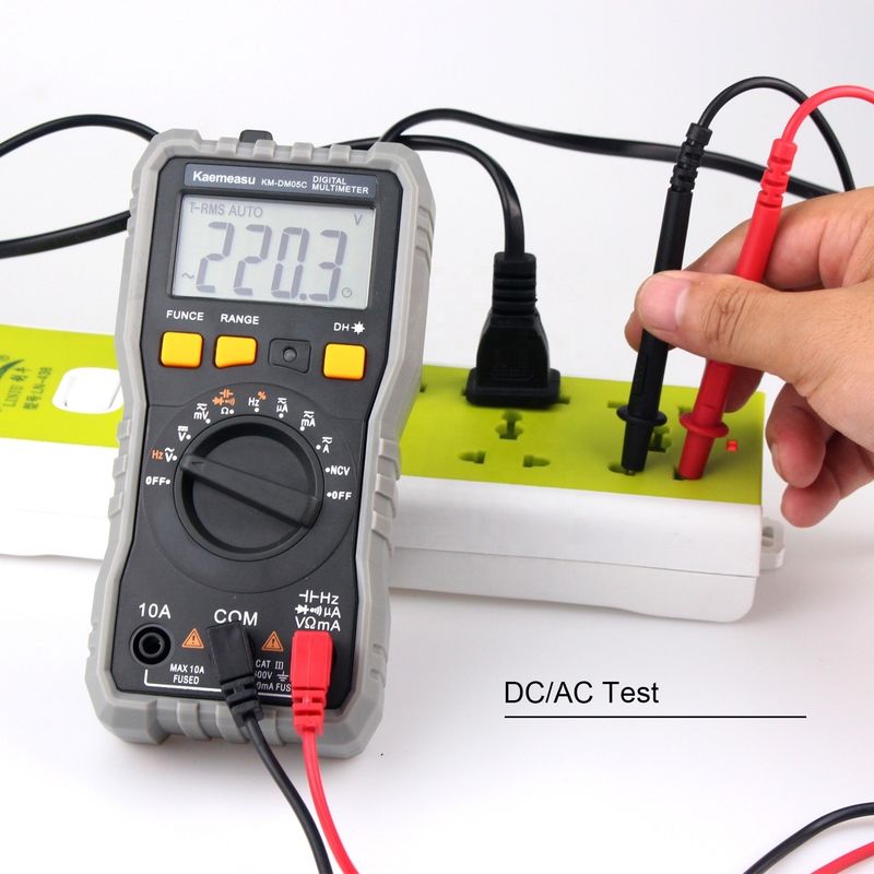 عداد متعدد الوظائف الرقمي الجيبي الكهربائي عداد عالمي دقة عالية DC / AC NCV RMS الحقيقي عدادات متعددة