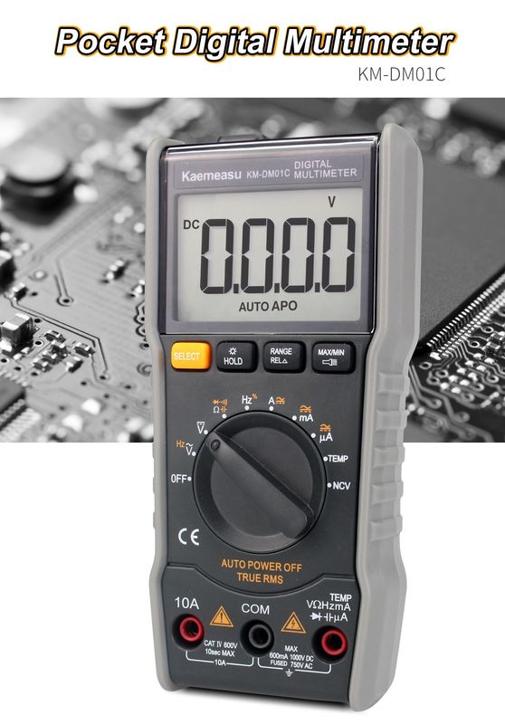 مكافحة الحروق الكهربائية متعددة المقاييس True-rms Ncv Ohm Hz Tester ذكي الرقمية متعددة المقاييس مع المسبار الحرارة