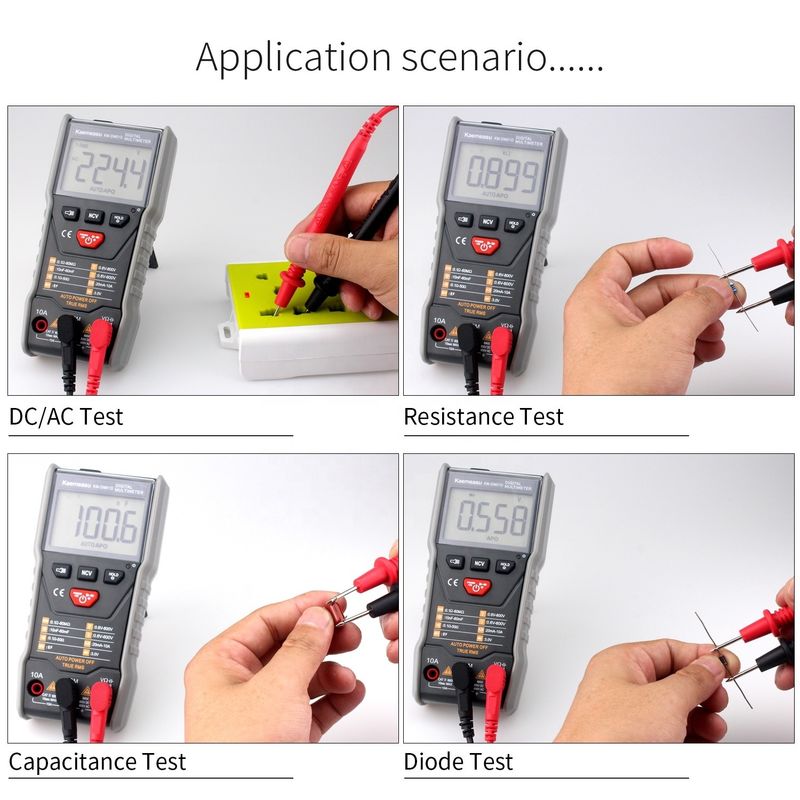 أجهزة متعددة المدى التلقائية 3 5/6 أرقام DC/AC True-rms Digital Multimeter مع Ncv Multimeter Tester