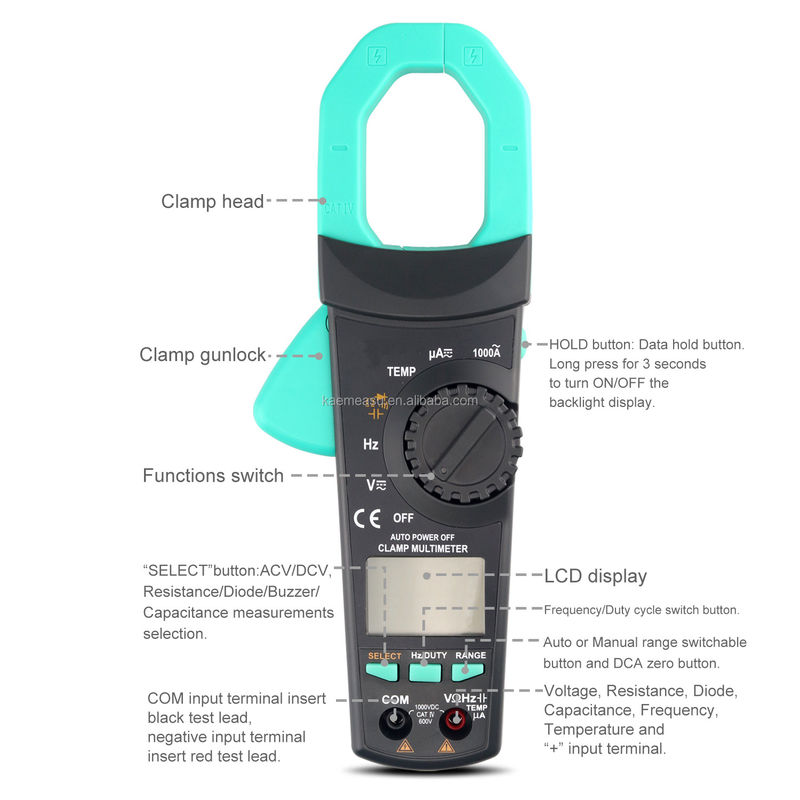 6000 العد AC Dc التيار المتعدد Aneng عدادات الجهد العدادات الرقمية العدادات