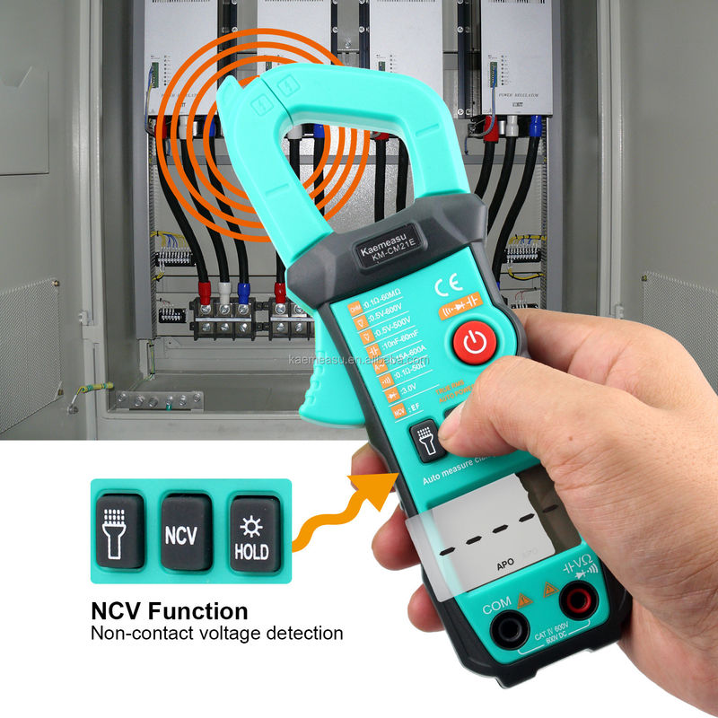 600A قياس التيار Trms المدى التلقائي الجهد Ammeter هرتز أوم Ncv اختبار الملي متر Ampere Meter المقبس 21E