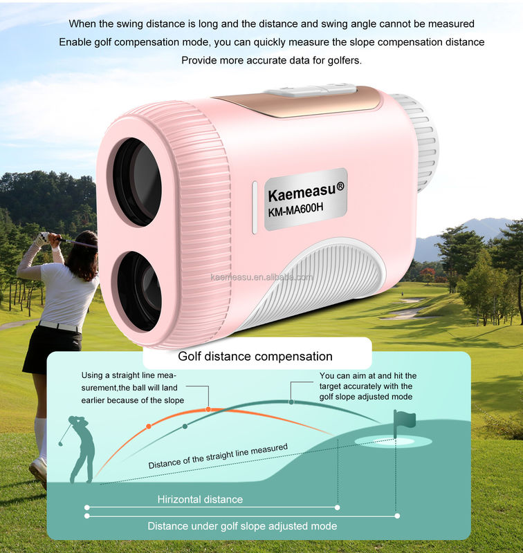 OEM 1000m Golf Slope Scope Laser Distance Meter Golf Laser Rangefinders اللون الوردي للأطفال والنساء